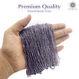 Crystal Bicone Round Beads Line | 2MM | Rainbow Light Purple 20 Lines | Per Line Approx 180 Pieces | Total Approx 3600 Pieces