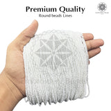 Crystal Bicone Round Beads Line | 2MM | White 20 Lines | Per Line Approx 180 Pieces | Total Approx 3600 Pieces