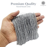 Crystal Bicone Round Beads Line | 2MM | Grey 20 Lines | Per Line Approx 180 Pieces | Total Approx 3600 Pieces