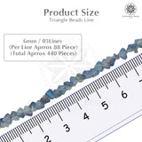 Crystal Bicone Triangle Beads Line | 6MM | Rainbow Light Grey 5 Lines | Per Line Approx 88 Pieces | Total Approx 440 Pieces