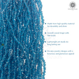 Crystal Bicone Triangle Beads Line | 4MM | Navy Blue 7 Lines | Per Line Approx 120 Pieces | Total Approx 840 Pieces