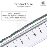 Crystal Bicone Round Beads Line | 2MM | Rainbow Grey 10 Lines | Per Line Approx 180 Pieces | Total Approx 1800 Pieces