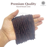 Crystal Bicone Round Beads Line | 2MM | Dark Brown 20 Lines | Per Line Approx 180 Pieces | Total Approx 3600 Pieces