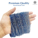 Crystal Bicone Round Beads Line | 2MM | Rainbow Montana 20 Lines | Per Line Approx 180 Pieces | Total Approx 3600 Pieces