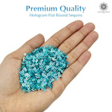 Hologram Flat Round Sequins 3mm - Bottle Green