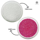 Miyuki Microcut Glass Beads Luster 1mm, Rainbow pink+White, 200 Grams