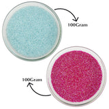 Miyuki Microcut Glass Beads Luster 1mm, Rainbow pink+Sky blue, 200 Grams