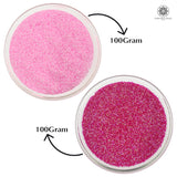 Miyuki Microcut Glass Beads Luster 1mm, Baby pink+Rainbow pink, 200 Grams