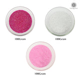 Miyuki Microcut Glass Beads Luster 1mm, Rembo Pink+Beby Pink+White, 300 Grams