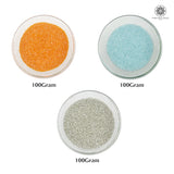 Miyuki Microcut Glass Beads Luster 1mm, Silver+Orange+Sky Blue, 450 Grams