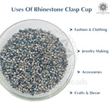 Premium Rhinestone Clasp Cup - 6MM | Dark Blue