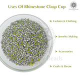 Premium Rhinestone Clasp Cup - 3MM | Light Green