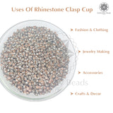Premium Rhinestone Clasp Cup - 5MM | 	Light Peach