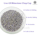 Premium Rhinestone Clasp Cup - 8MM | Lavender