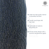Crystal Bicone Round Beads Line | 2MM | Navy Blue 20 Lines | Per Line Approx 180 Pieces | Total Approx 3600 Pieces