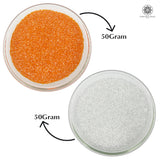 Miyuki Microcut Glass Beads Luster 1mm, Orange+White, 200 Grams