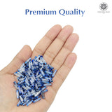 Twisted Metallic Cylinder Shape Beads 10mm, Dark Blue (100 Pieces) Making Embroidery Craft DIY Work Jewellery
