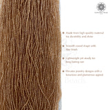 Crystal Bicone Round Beads Line | 2MM | Light Brown 12 Lines | Per Line Approx 180 Pieces | Total Approx 2160 Pieces