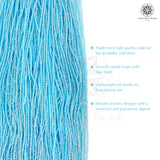 Crystal Bicone Round Beads Line | 2MM | Blue 10 Lines | Per Line Approx 180 Pieces | Total Approx 1800 Pieces