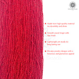 Crystal Bicone Round Beads Line | 2MM | Red 10 Lines | Per Line Approx 180 Pieces | Total Approx 1800 Pieces