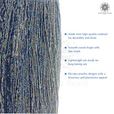 Crystal Bicone Round Beads Line | 2MM | Rainbow Montana 20 Lines | Per Line Approx 180 Pieces | Total Approx 3600 Pieces