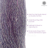 Crystal Bicone Round Beads Line | 2MM | Rainbow Purple 20 Lines | Per Line Approx 180 Pieces | Total Approx 3600 Pieces
