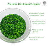 Metallic Flat Round Sequins 3mm - Lime Green