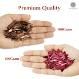 Sword Shape Metallic Sequins 34x5mm, 200 Grams - Light Brown + Dark Red