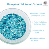 Hologram Flat Round Sequins 3mm - Bottle Green