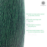 Crystal Bicone Round Beads Line | 2MM | Emerald 20 Lines | Per Line Approx 180 Pieces | Total Approx 3600 Pieces