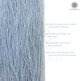 Crystal Bicone Round Beads Line | 2MM | Sky Blue 12 Lines | Per Line Approx 180 Pieces | Total Approx 2160 Pieces
