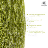 Crystal Bicone Round Beads Line | 2MM | Neon Green 20 Lines | Per Line Approx 180 Pieces | Total Approx 3600 Pieces