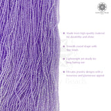 Crystal Bicone Round Beads Line | 2MM | Light Purple 10 Lines | Per Line Approx 180 Pieces | Total Approx 1800 Pieces