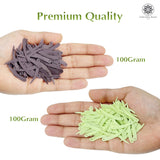 Sword Shape Matte Sequins 34x5mm, 200 Grams - Dark Brown + Shadow Lime