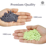 Sword Shape Matte Sequins 34x5mm, 200 Grams - Plum Kitten + Shadow Lime