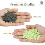 Sword Shape Matte Sequins 34x5mm, 200 Grams - Olive Night + Shadow Lime