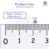 Premium Rhinestone Clasp Cup - 3MM | Lavender