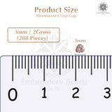 Premium Rhinestone Clasp Cup - 3MM | 	Light Peach