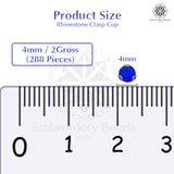 Premium Rhinestone Clasp Cup - 4MM | Royal Blue Diamond
