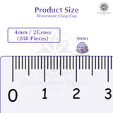 Premium Rhinestone Clasp Cup - 4MM | Lavender