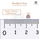 Premium Rhinestone Clasp Cup - 4MM | 	Light Peach