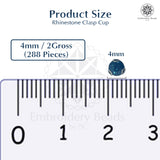 Premium Rhinestone Clasp Cup - 4MM | Dark Blue