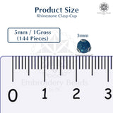 Premium Rhinestone Clasp Cup - 5MM | Dark Blue
