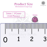 Premium Rhinestone Clasp Cup - 5MM | Rose