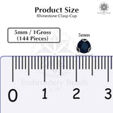 Premium Rhinestone Clasp Cup - 5MM | Black