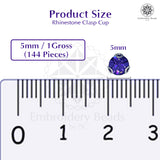 Premium Rhinestone Clasp Cup - 5MM | Purple