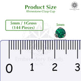 Premium Rhinestone Clasp Cup - 5MM | Emerald