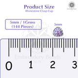 Premium Rhinestone Clasp Cup - 5MM | Lavender