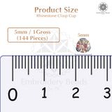Premium Rhinestone Clasp Cup - 5MM | 	Light Peach