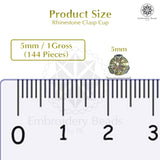 Premium Rhinestone Clasp Cup - 5MM | 	Light Yellow